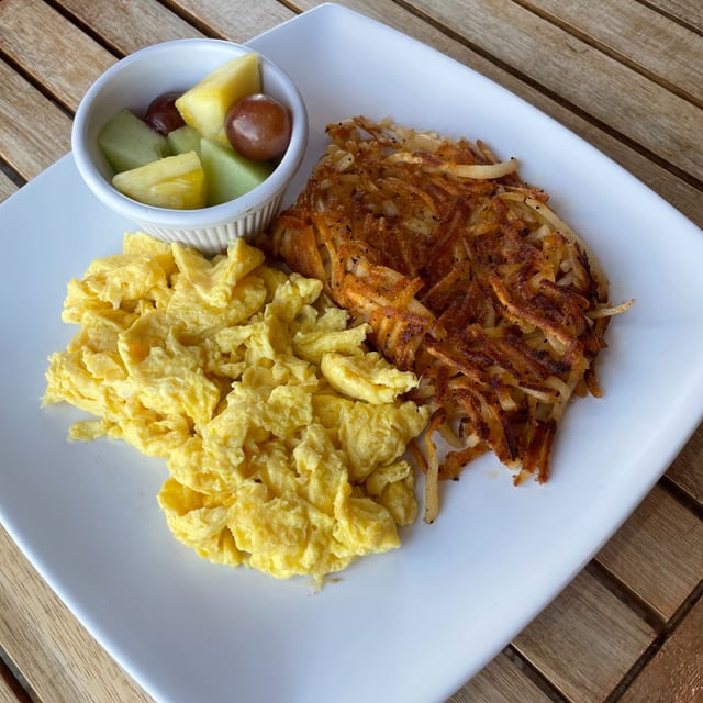 Scrambled eggs plain.